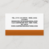 berufliche moderne Holzschnitzerei Visitenkarte (Rückseite)