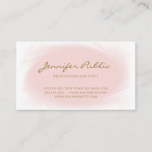 Berufliche moderne Kalligraphie erröten rosa Gold Visitenkarte