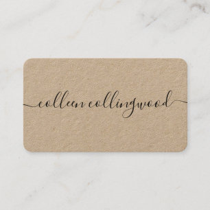 Berufliche moderne Kraftpapierhandschrift Visitenkarte