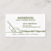 Berufliche moderne Landschaften und Rasenpflege Visitenkarte (Vorderseite)