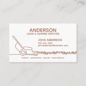 Berufliche moderne Landschaften und Rasenpflege Visitenkarte (Vorderseite)