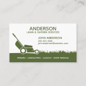 Berufliche moderne Landschaften und Rasenpflege Visitenkarte (Vorderseite)
