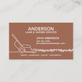 Berufliche moderne Landschaften und Rasenpflege Visitenkarte (Vorderseite)