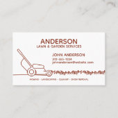 Berufliche moderne Landschaften und Rasenpflege Visitenkarte (Vorderseite)