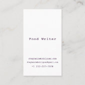 Berufliche moderne Lebensmittel Visitenkarte (Rückseite)