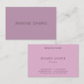 Berufliche moderne, Lila Vorlage Einfach Visitenkarte (Vorne/Hinten)