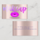 Berufliche, moderne Lippen, Rose Gold Visitenkarte (Vorne/Hinten)