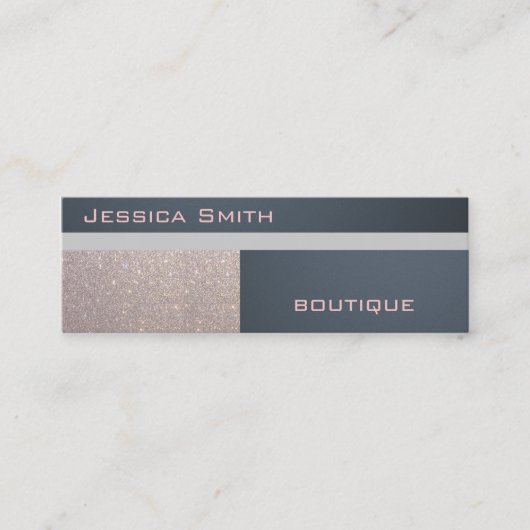 Berufliche, moderne Luxus-Glitterie Mini Visitenkarte (Vorderseite)