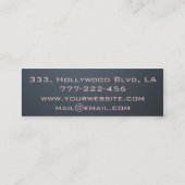 Berufliche, moderne Luxus-Glitterie Mini Visitenkarte (Rückseite)