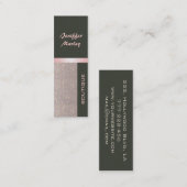 Berufliche, moderne Luxus-Glitterie Mini Visitenkarte (Vorne/Hinten)