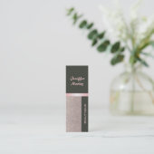 Berufliche, moderne Luxus-Glitterie Mini Visitenkarte (Stehend Vorderseite)