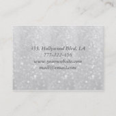 Berufliche, moderne Luxus-Glitterie Visitenkarte (Rückseite)