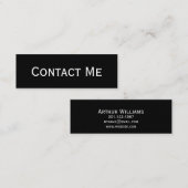 Berufliche moderne mini schwarze Kontakt-Karte Telefonnummerkarte (Vorne/Hinten)