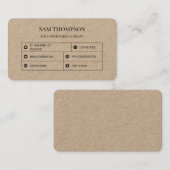 Berufliche moderne Minimal Social Media Icons Visitenkarte (Vorne/Hinten)