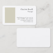 Berufliche, moderne, minimale Premiumseide Visitenkarte (Vorne/Hinten)