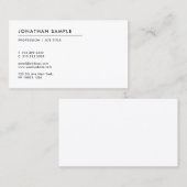 Berufliche, moderne minimale Vorlage Visitenkarte (Vorne/Hinten)