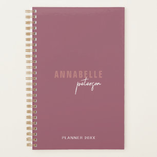 Berufliche moderne Minimalistische Dusty-Rose Planer