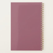 Berufliche moderne Minimalistische Dusty-Rose Planer (Rückseite)