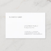 Berufliche moderne Minimalistische Elegant-Vorlage Visitenkarte (Rückseite)