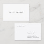 Berufliche moderne Minimalistische Elegant-Vorlage Visitenkarte (Vorne/Hinten)