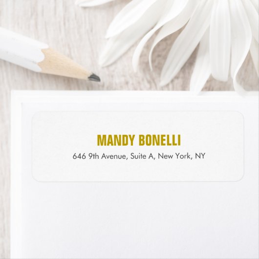 Berufliche, moderne, minimalistische Goldfarbe (Insitu)