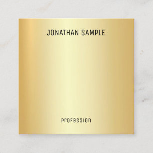 Berufliche moderne Minimalistische Imitat - Goldvo Quadratische Visitenkarte