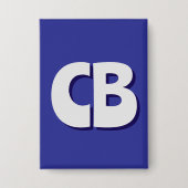 Berufliche moderne Minimalistische Monogramm-Initi Button (Vorderseite)