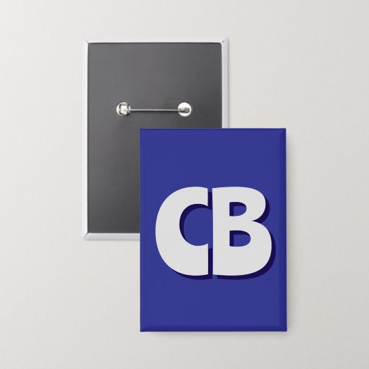 Berufliche moderne Minimalistische Monogramm-Initi Button (Vorderseite/Rückseite)