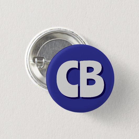 Berufliche moderne Minimalistische Monogramm-Initi Button (Vorne & Hinten)