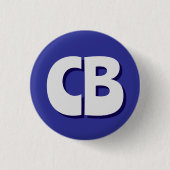 Berufliche moderne Minimalistische Monogramm-Initi Button (Vorderseite)