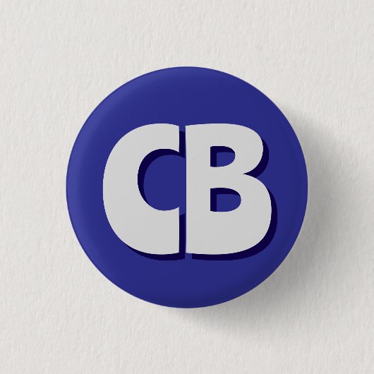 Berufliche moderne Minimalistische Monogramm-Initi Button (Vorderseite)