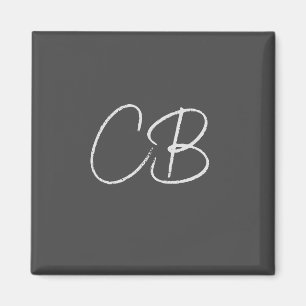 Berufliche moderne Minimalistische Monogramm-Initi Magnet