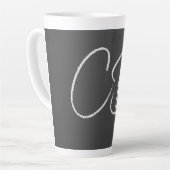 Berufliche moderne Minimalistische Monogramm-Initi Milchtasse (Linke Ecke)