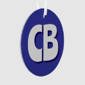 Berufliche moderne Minimalistische Monogramm-Initi Ornament (Vorderseite)