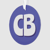 Berufliche moderne Minimalistische Monogramm-Initi Ornament (Vorderseite)