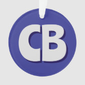 Berufliche moderne Minimalistische Monogramm-Initi Ornament (Vorderseite)