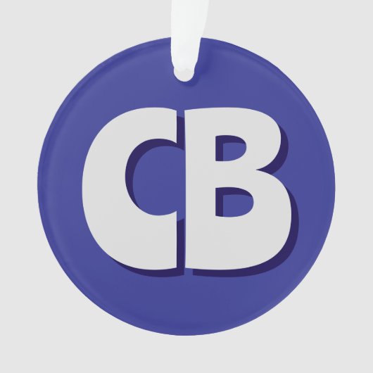 Berufliche moderne Minimalistische Monogramm-Initi Ornament (Vorderseite)