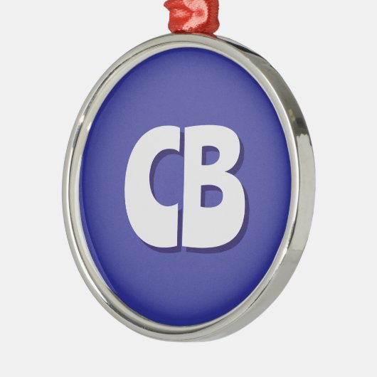 Berufliche moderne Minimalistische Monogramm-Initi Ornament Aus Metall (Links)