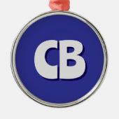 Berufliche moderne Minimalistische Monogramm-Initi Ornament Aus Metall (Vorne)