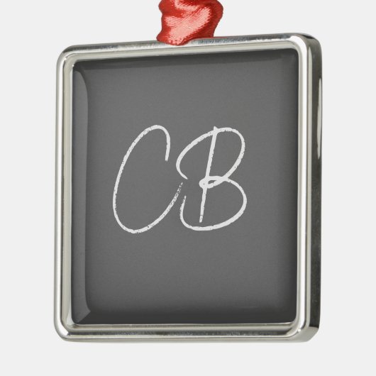 Berufliche moderne Minimalistische Monogramm-Initi Ornament Aus Metall (Links)