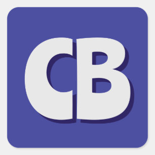 Berufliche moderne Minimalistische Monogramm-Initi Quadratischer Aufkleber