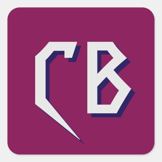 Berufliche moderne Minimalistische Monogramm-Initi Quadratischer Aufkleber (Vorderseite)