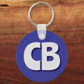 Berufliche moderne Minimalistische Monogramm-Initi Schlüsselanhänger (Vorderseite)