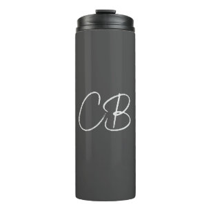 Berufliche moderne Minimalistische Monogramm-Initi Thermosbecher