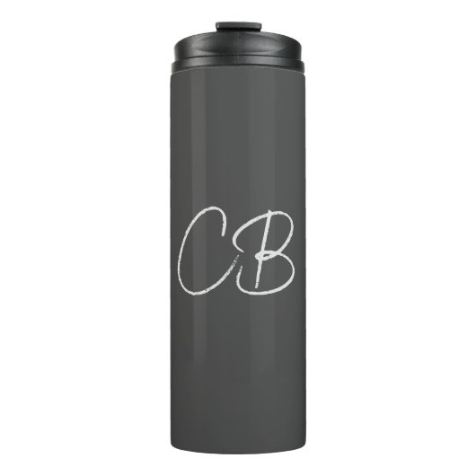 Berufliche moderne Minimalistische Monogramm-Initi Thermosbecher (Vorderseite)