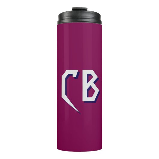 Berufliche moderne Minimalistische Monogramm-Initi Thermosbecher (Vorderseite)