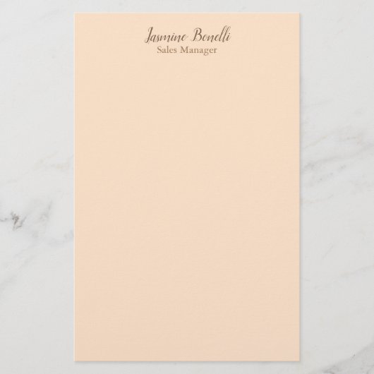 Berufliche, moderne Minimalistische Pastellfarbe Briefpapier (Vorderseite)