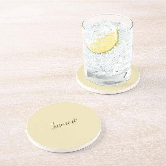 Berufliche, moderne Minimalistische Pastellfarbe Getränkeuntersetzer (Seite)