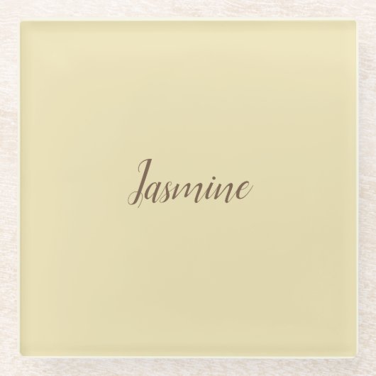 Berufliche, moderne Minimalistische Pastellfarbe Glasuntersetzer (Vorderseite)