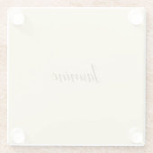 Berufliche, moderne Minimalistische Pastellfarbe Glasuntersetzer (Rückseite)